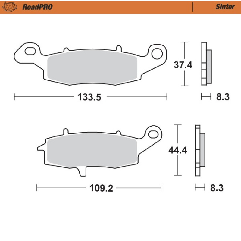 Moto Master Moto-Master Brakepads RoadPRO Sinter rear