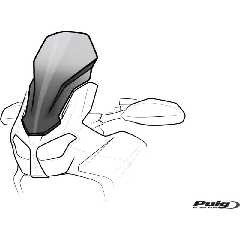 Puig Touring Screen Yamaha Mt-07 Tracer 20' C/Dark Smok