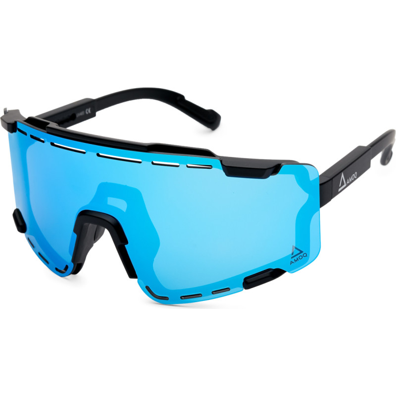 Amoq Align Performance Sunglasses Black - Ice Blue Mirror