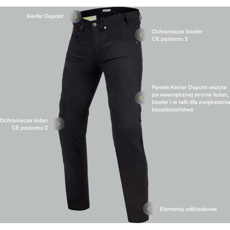 Rebelhorn CLASSIC 3 WASHED BLUE MOTORCYCLE JEANS SKINNY