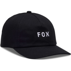 FOX WORDMARK ADJUSTABLE BLACK/WHITE CAP WITH VISOR
