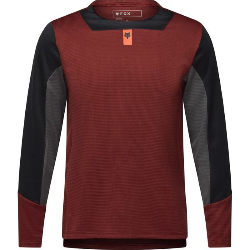 FOX BICYCLE SHIRT LONG-SLEEVED FOX JUNIOR DEFEND RUST