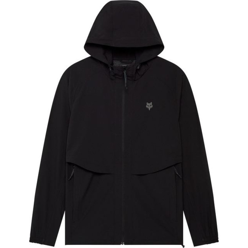 FOX HOODIE FOX SURVIVALIST WINDBREAKER BLACK/BLACK