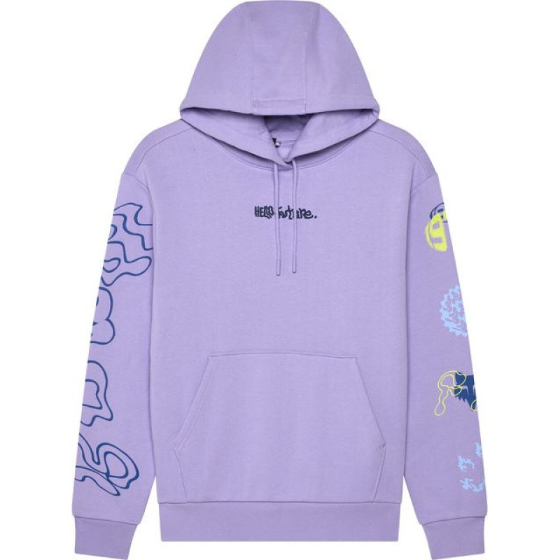 FOX HOODIE FOX LADY HELLO FUTURE FLEECE PO LILAC