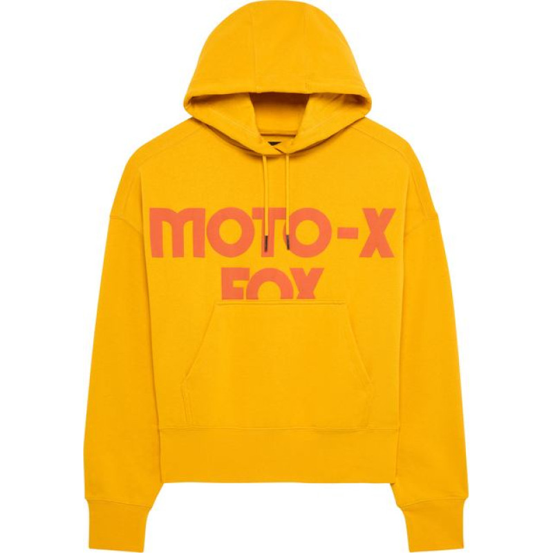 FOX SWEATSHIRT  FOX LADY MOTO-X OVERSIZED FLEECE PO MUSTARD