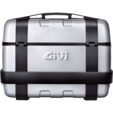 Givi 46 litre top-case black with aluminium finish with top opening