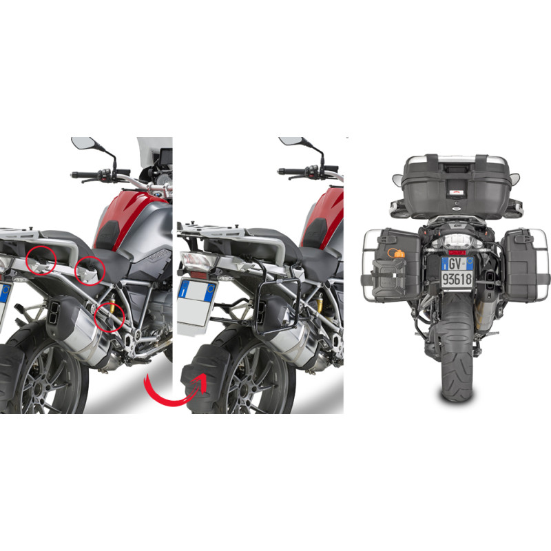 Givi Rapid release tubular side-case holder for MONOKEY&reg; cases BMW R1200GS (13-)