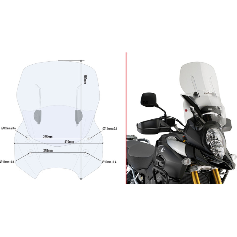 Givi Specific sliding wind-screen Suzuki DL1000 V-STROM (2014)