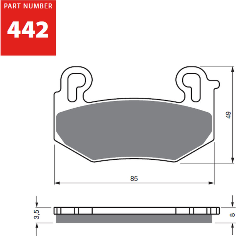 Goldfren Brake Pads 442 Ceramic Carbon S33