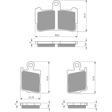 Goldfren Brake Pads 298 Ceramic Carbon AD
