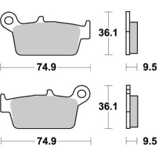 SBS Brakepads Carbon Silver