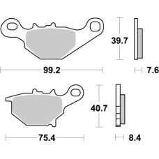 SBS Brakepads Carbon Silver