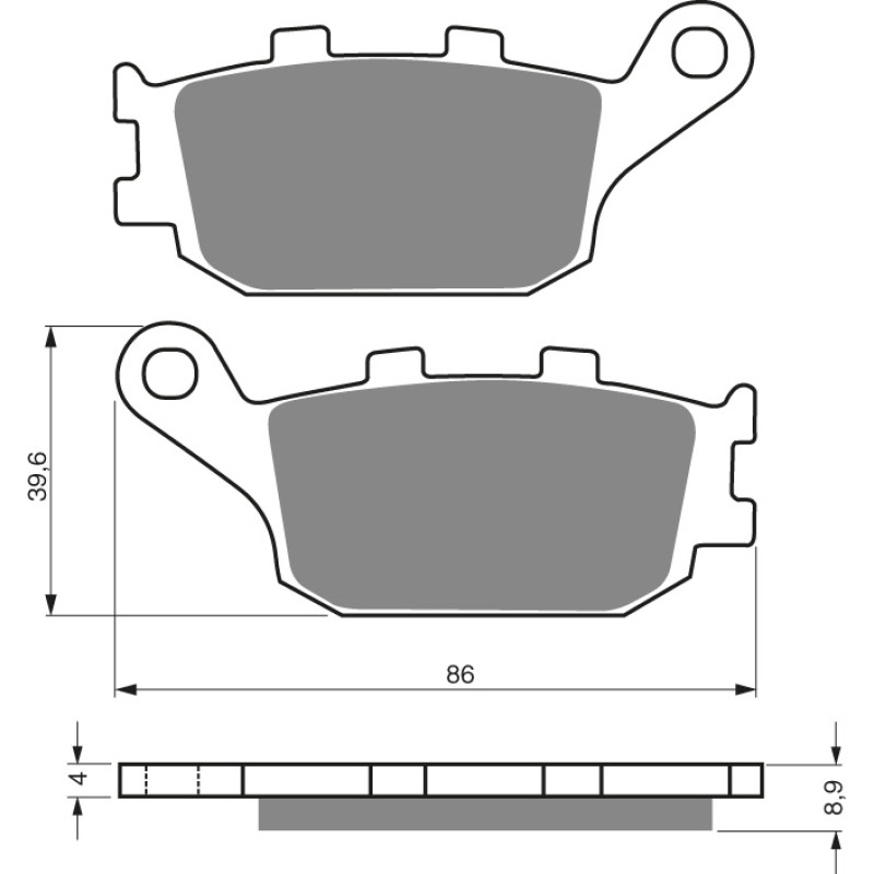 Goldfren Brake Pads 021 Ceramic carbon AD