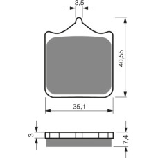 Goldfren Brake Pads 177 Ceramic carbon AD 1PAIR = 4SMALL