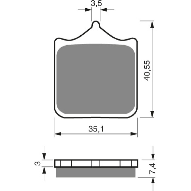 Goldfren Brake Pads 177 Ceramic carbon AD 1PAIR = 4SMALL
