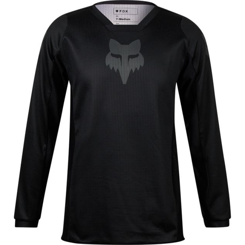 FOX YTH BLACKOUT JERSEY BLACK/BLACK